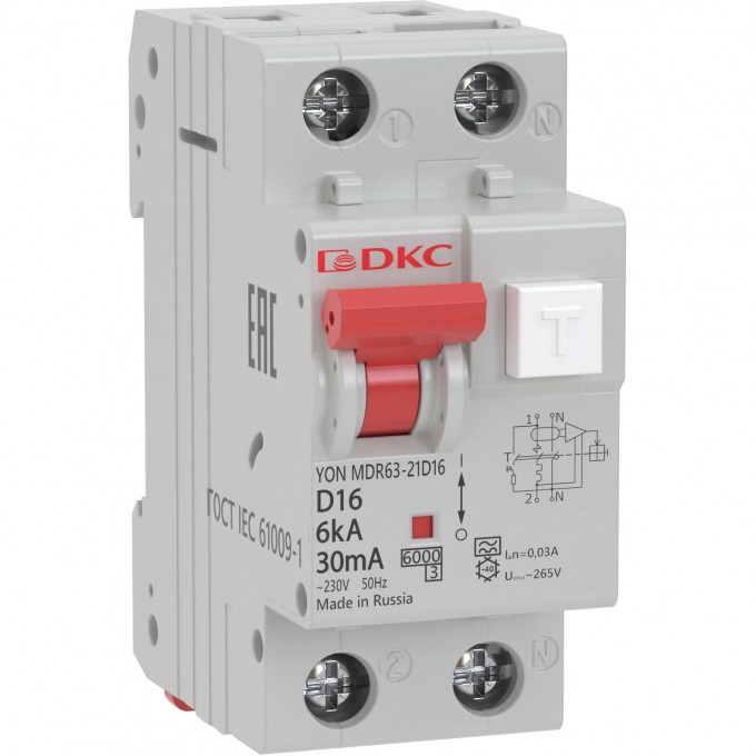 АВДТ DKC с защитой от сверхтоков YON (2п, 30mA) MDR63-22C32-A АВДТ DKC с защитой от сверхтоков YON (2п, 30mA) MDR63-22C32-A